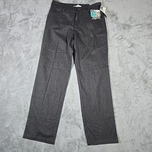 Lee Pants Womens 6 Medium Gray  Relaxed Straight‎ Leg At the Waist Flat Front